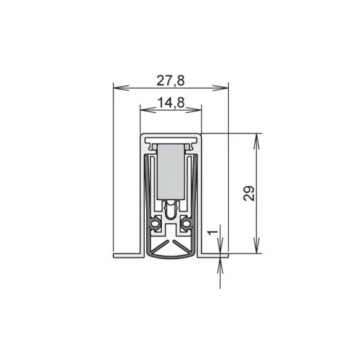 Schall-Ex L-15/30 OS Absenkdichtung von Athmer | Länge: 1083 mm