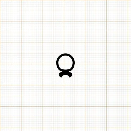 Schlauchdichtungen - Anschlagdichtung mit Schlauch | 11 mm Höhe | Farbe: grau