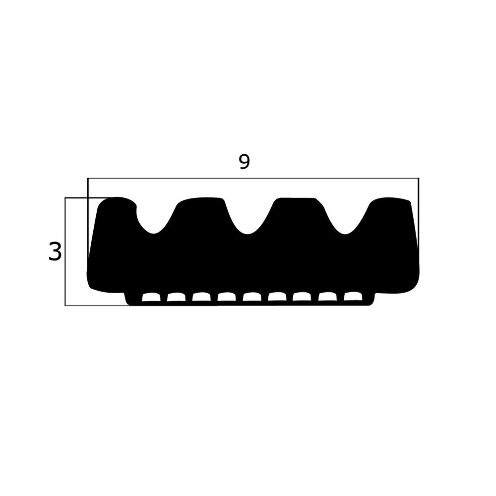 Türdichtung selbstklebend - Klebedichtung mit K-Profil | Spaltbreite: 2 – 3 mm | Farbe: braun