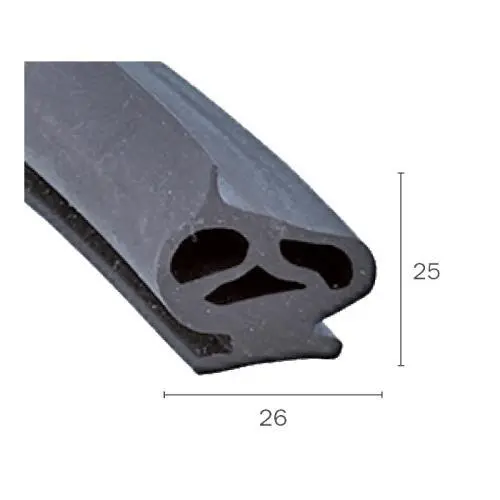 Verdeckdichtung für Fahrzeuge | Höhe: 25 mm | Farbe: schwarz