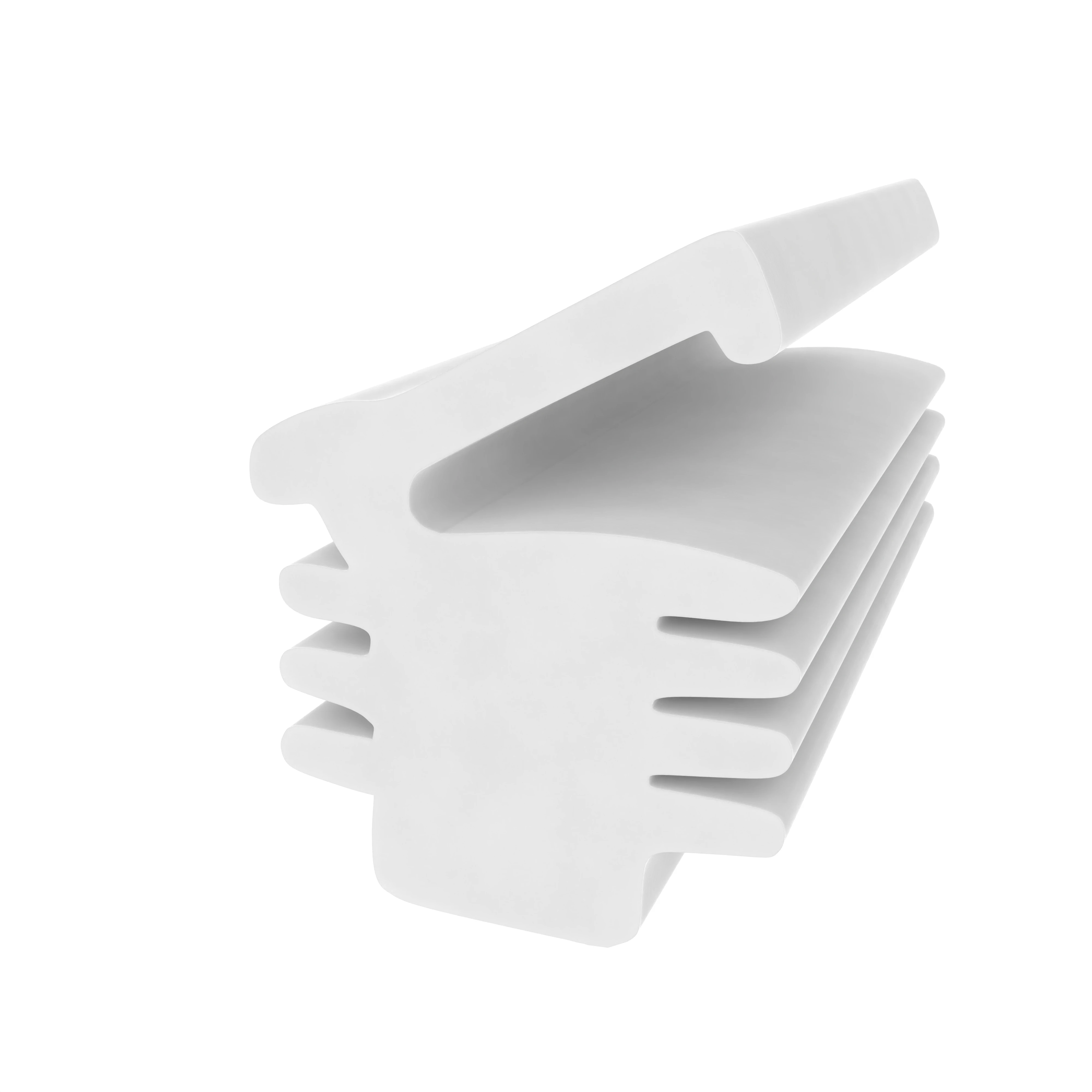 Stahlzargendichtung für Stahltüren | 15 mm Höhe | Farbe: weiß