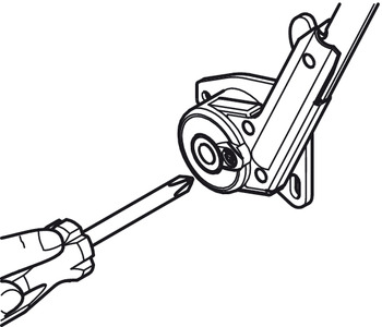Beschläge - Druckschnäpper für Möbel und Schranktüren | Ausschubkraft: 22-34 N | Farbe: Gelb-Anthrazit
