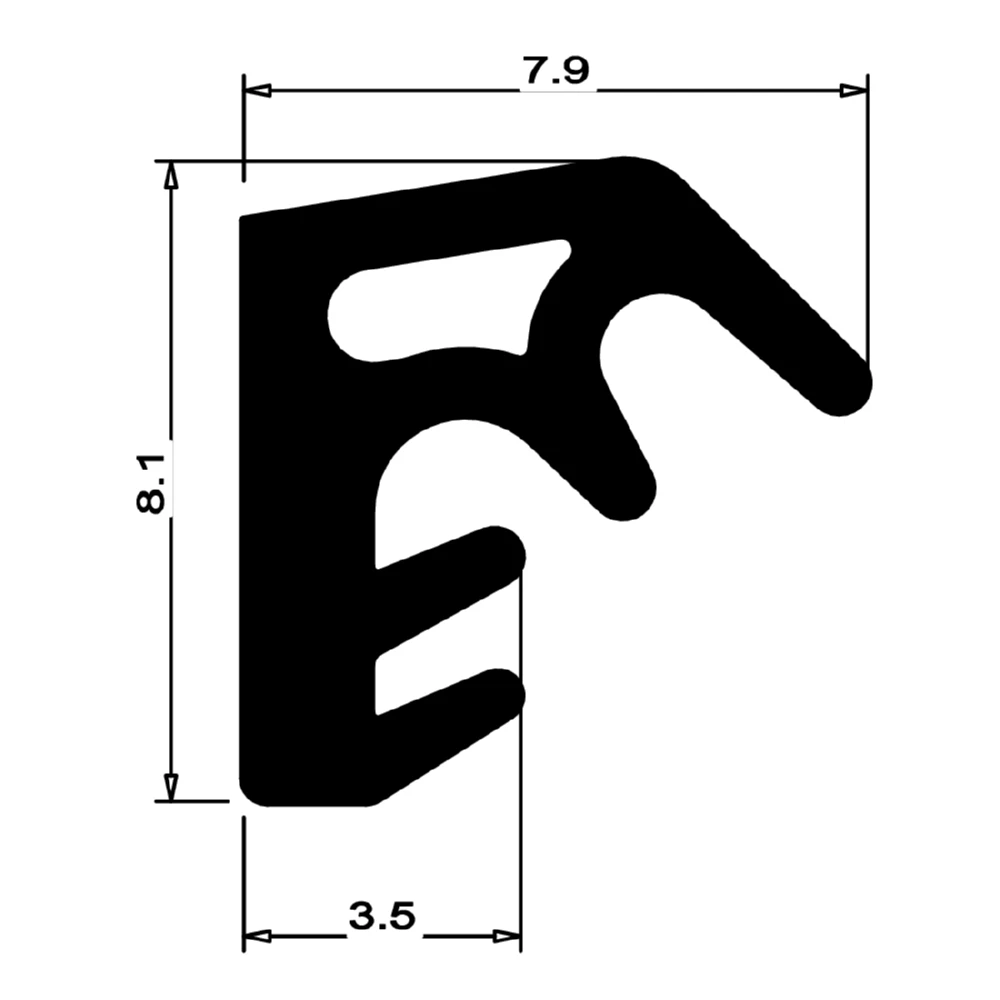 Überschlagdichtung für Holzfenster | Höhe: 9 mm | Farbe: weiß