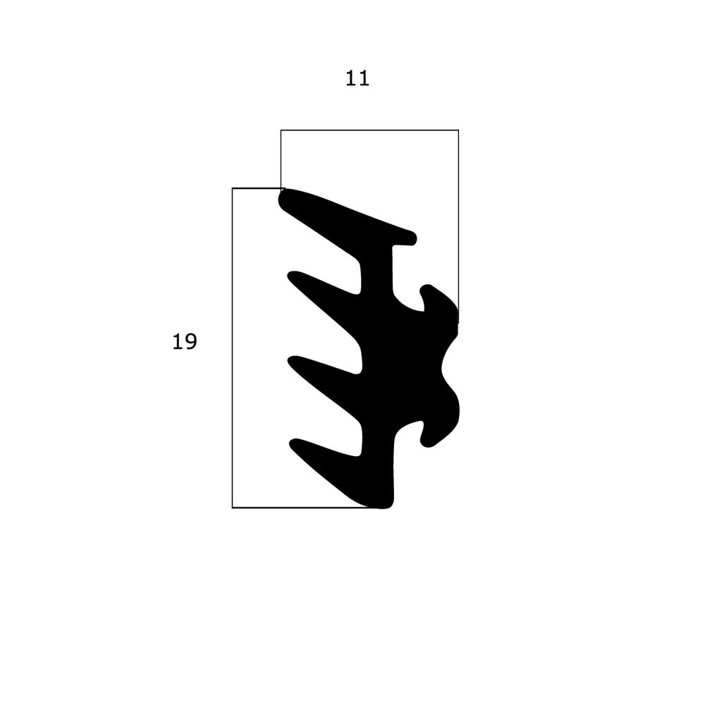 Verglasungsdichtungen - Verglasungsdichtung für Fenster | 11 mm Breite | Farbe: schwarz