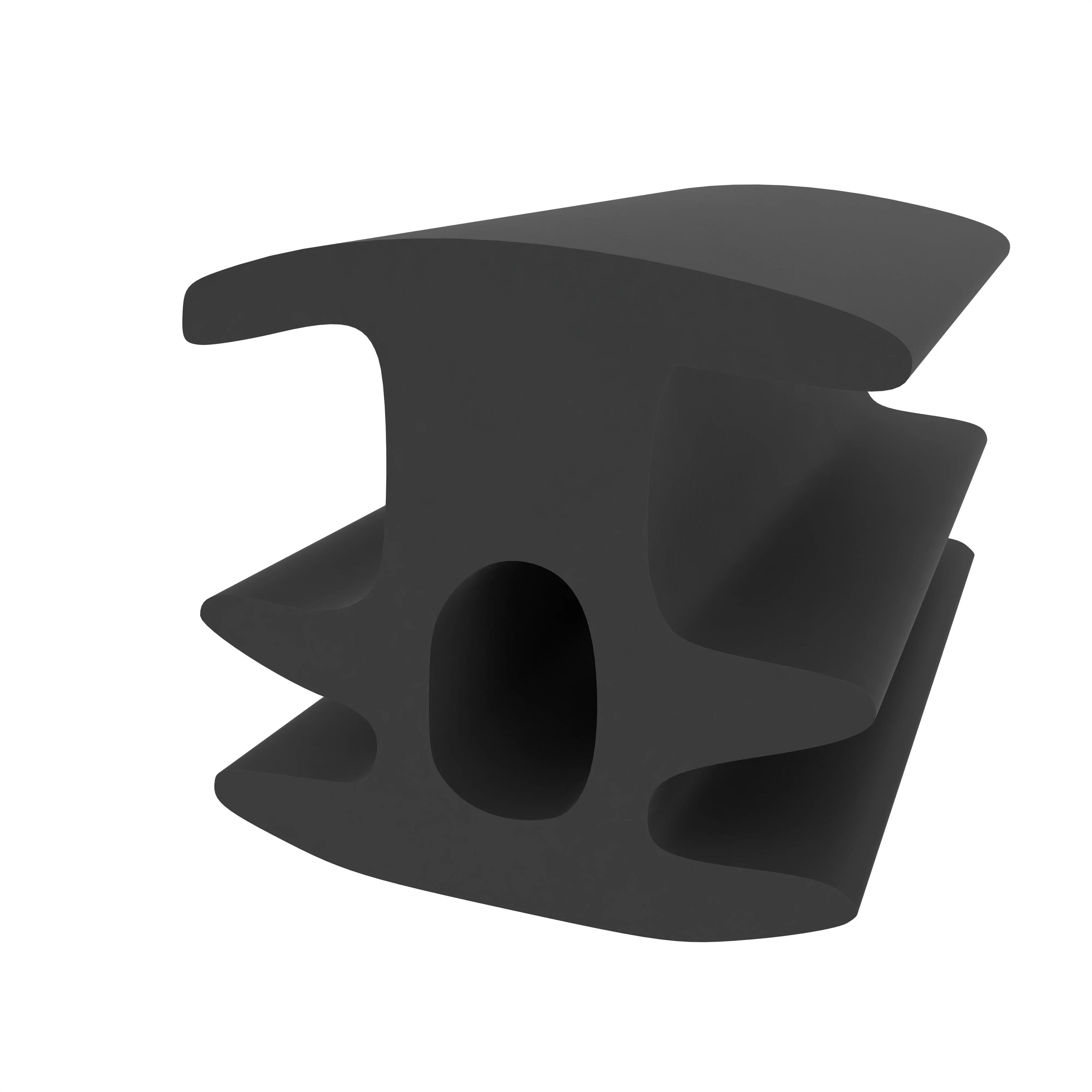 Treppenstufenprofile - Verglasungsdichtung für Schüco Fenster | 7,5 mm Breite | Farbe: schwarz