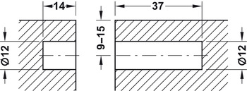 Verbinder & Bodenträger - Verbinder Lamello Invis Mx2 | Bohrlochdurchmesser: 12 mm | Oberfläche: vernickelt