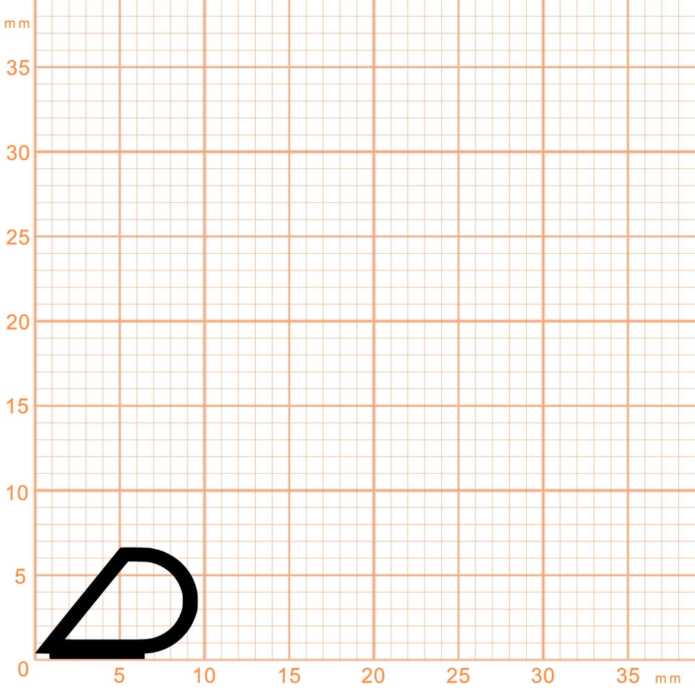 Türdichtung selbstklebend - Klebedichtung mit Tropfen-Profil | Spaltbreite: 1 – 6 mm | Farbe: schwarz