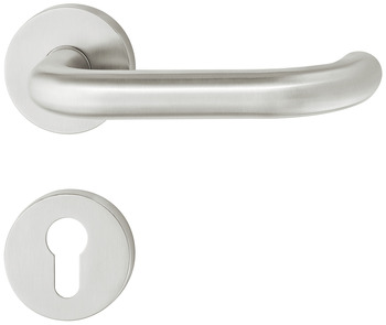 Türdrücker-Garnitur mit Profilzylinder | Modell: Startec PDH3102 | Ausführung: DIN links und rechts