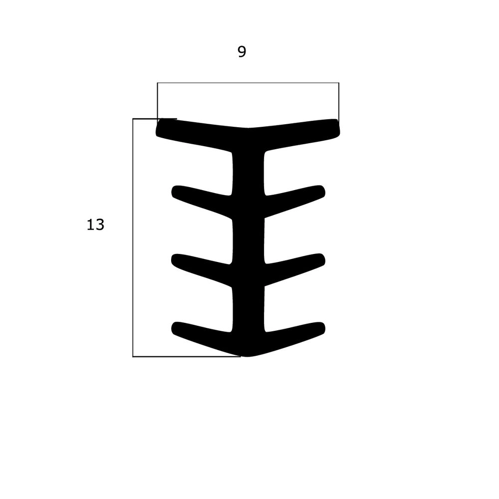 Treppenstufenprofile - Fugenabdeckprofil | Höhe: 13 mm | Farbe: weiß