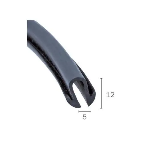 Fassungsprofil 5 mm Klemmbereich | Schwarz | AU0003 in schwarz