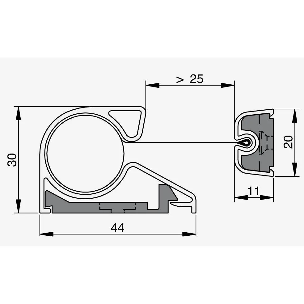 Fingerschutzprofil für Rollosysteme | 1925 mm Länge | Farbe: silber