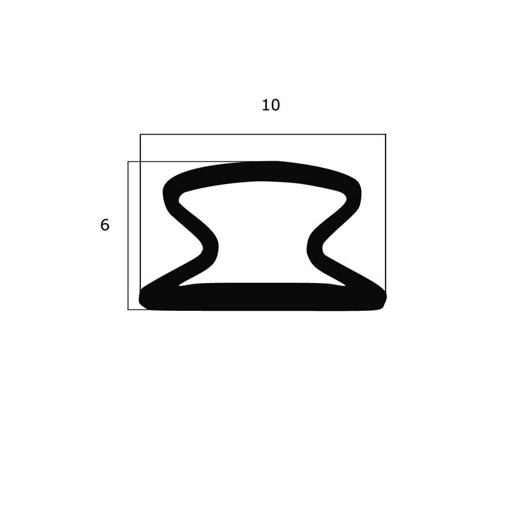 Marktplatzartikel - Dichtungsprofil sk 10 mm breit, für 3-5 mm Spalt
