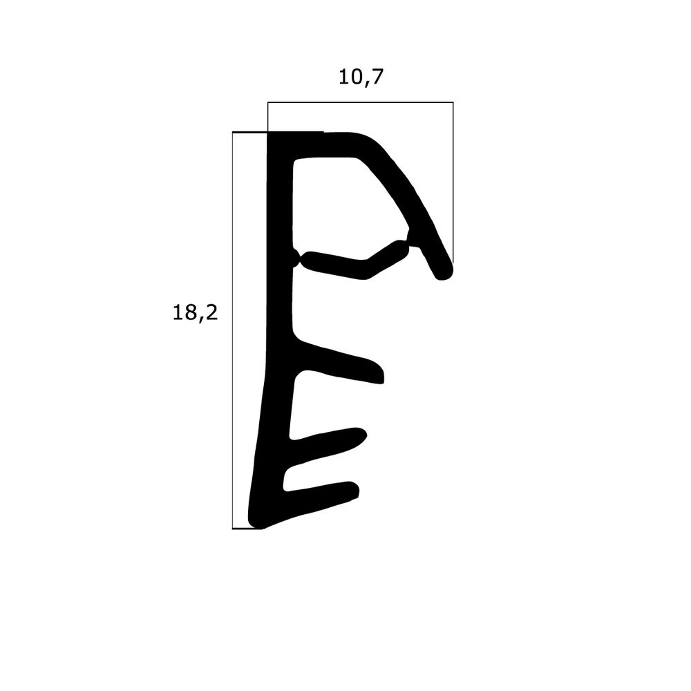 Flügelfalzdichtungen - Flügelfalzdichtung für Holzflügel und -zargen | 10 mm Falzhöhe | Farbe: weiß