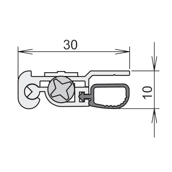 Luftstopp BD Absenkdichtung von Athmer | Länge: 1208 mm