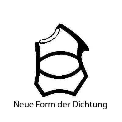 Türrahmen Dichtung - Stahlzargendichtung für Metalltüren | 16 mm Höhe | Farbe: grau