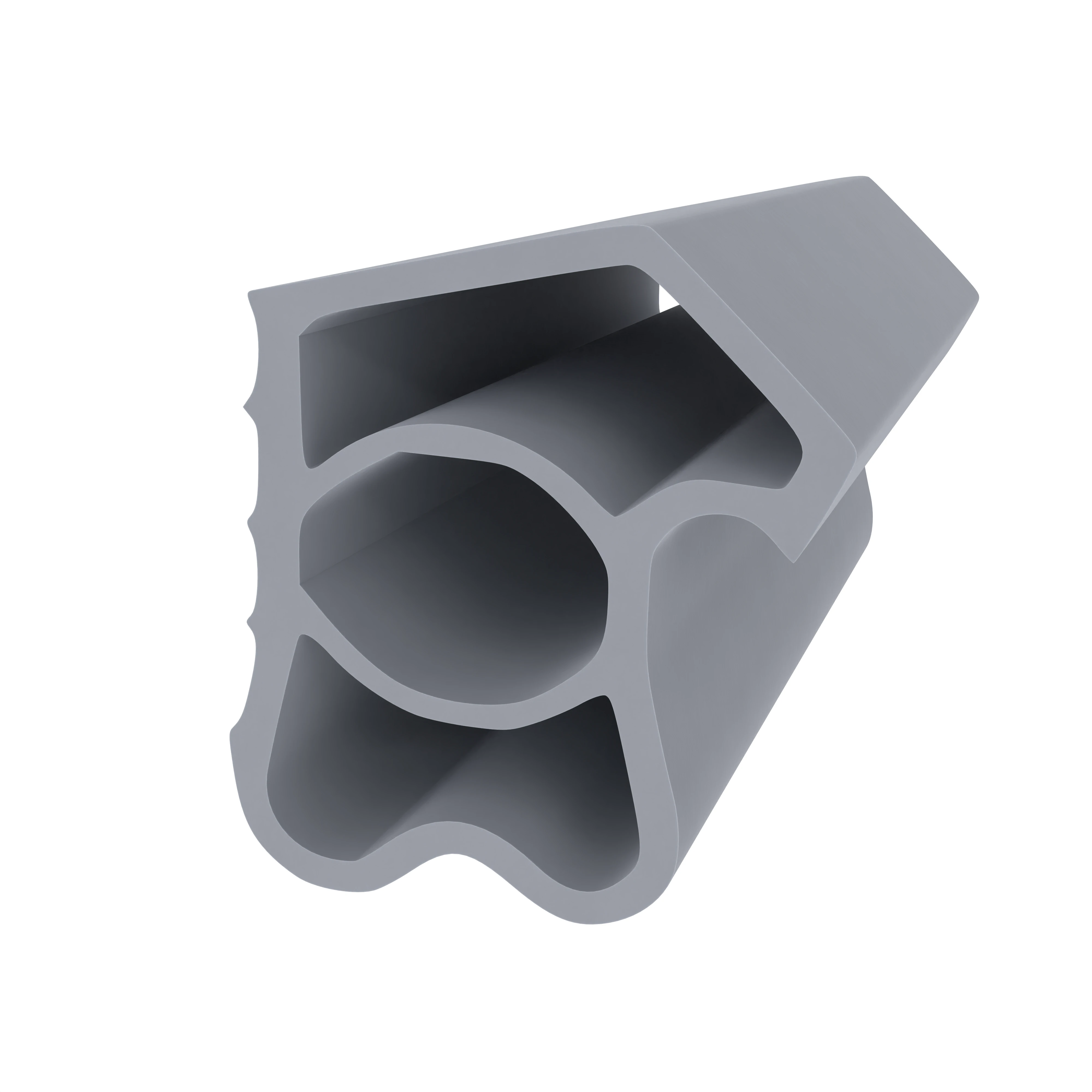 Türrahmen Dichtung - Stahlzargendichtung für Stahlrahmen | 15 mm Breite | Farbe: grau