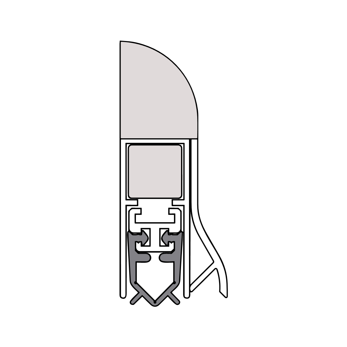 Absenkdichtungen - Wind-Ex RTK-1 Absenkdichtung von Athmer | Länge: 985 mm