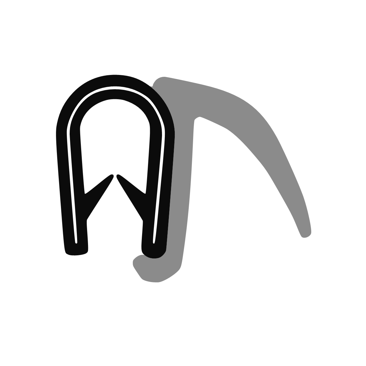 Kantenschutz Dichtprofile - Kantenschutzprofil  | Klemmbereich: 1-4 mm | Farbe: schwarz