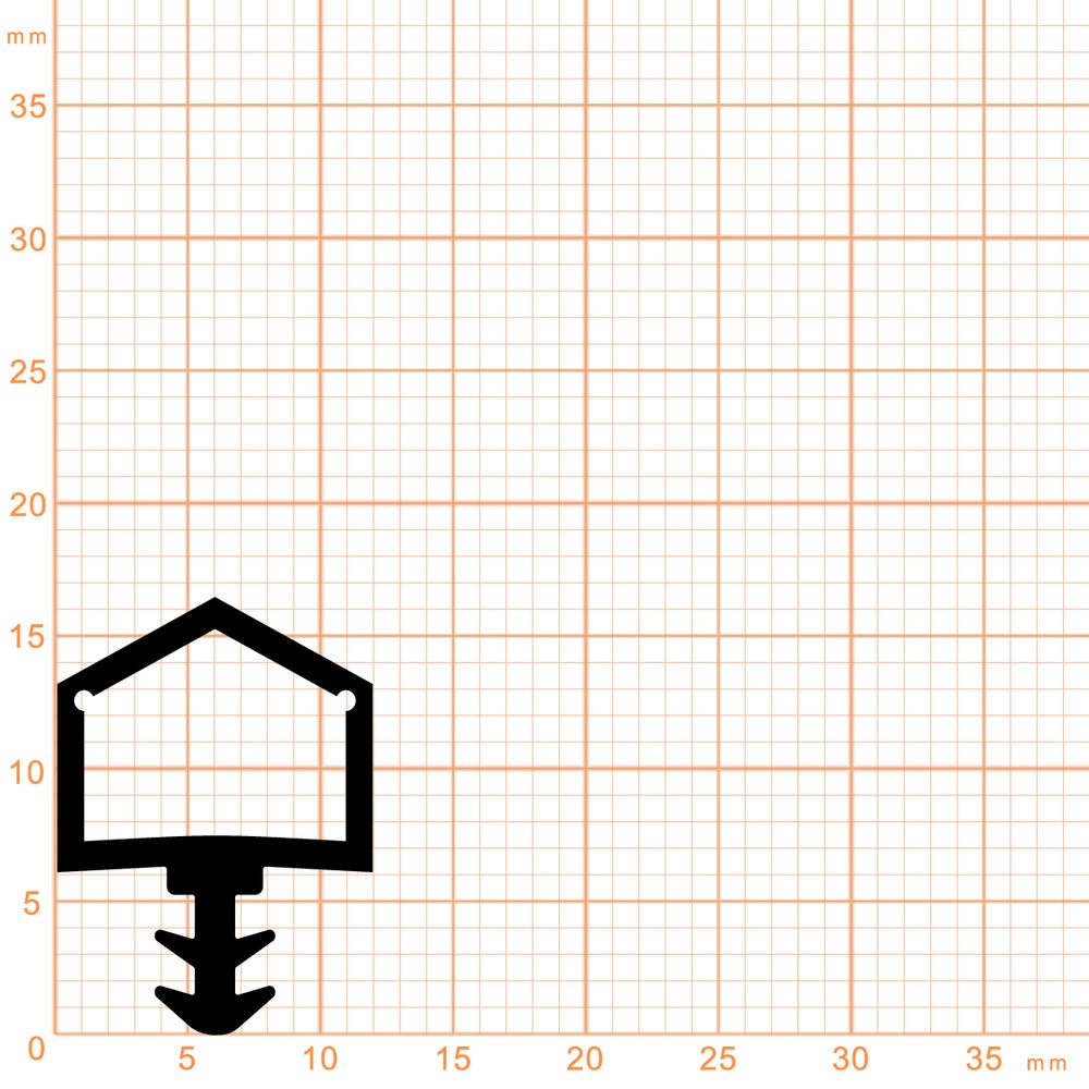 Türrahmen Dichtung - Holzzargendichtung für Haustüren | 9 mm Falzhöhe | Farbe: braun