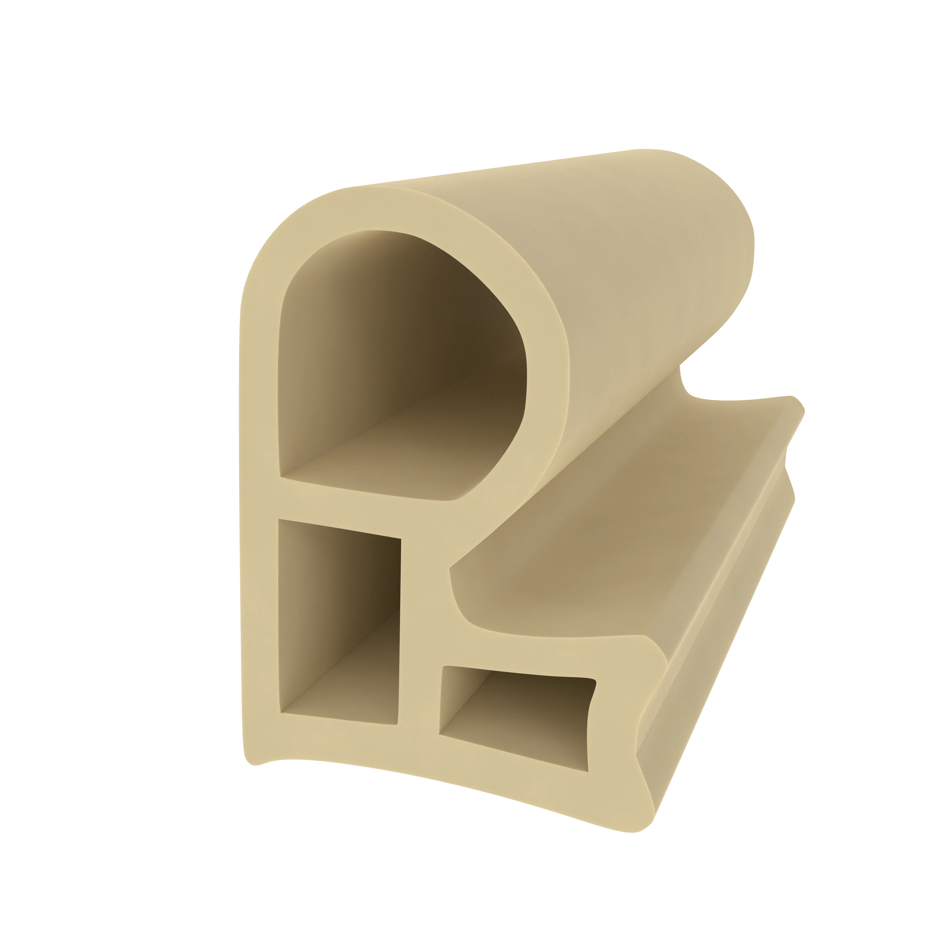 Türrahmen Dichtung - Stahlzargendichtung für Stahlrahmen | 17 mm Höhe | Farbe: beige