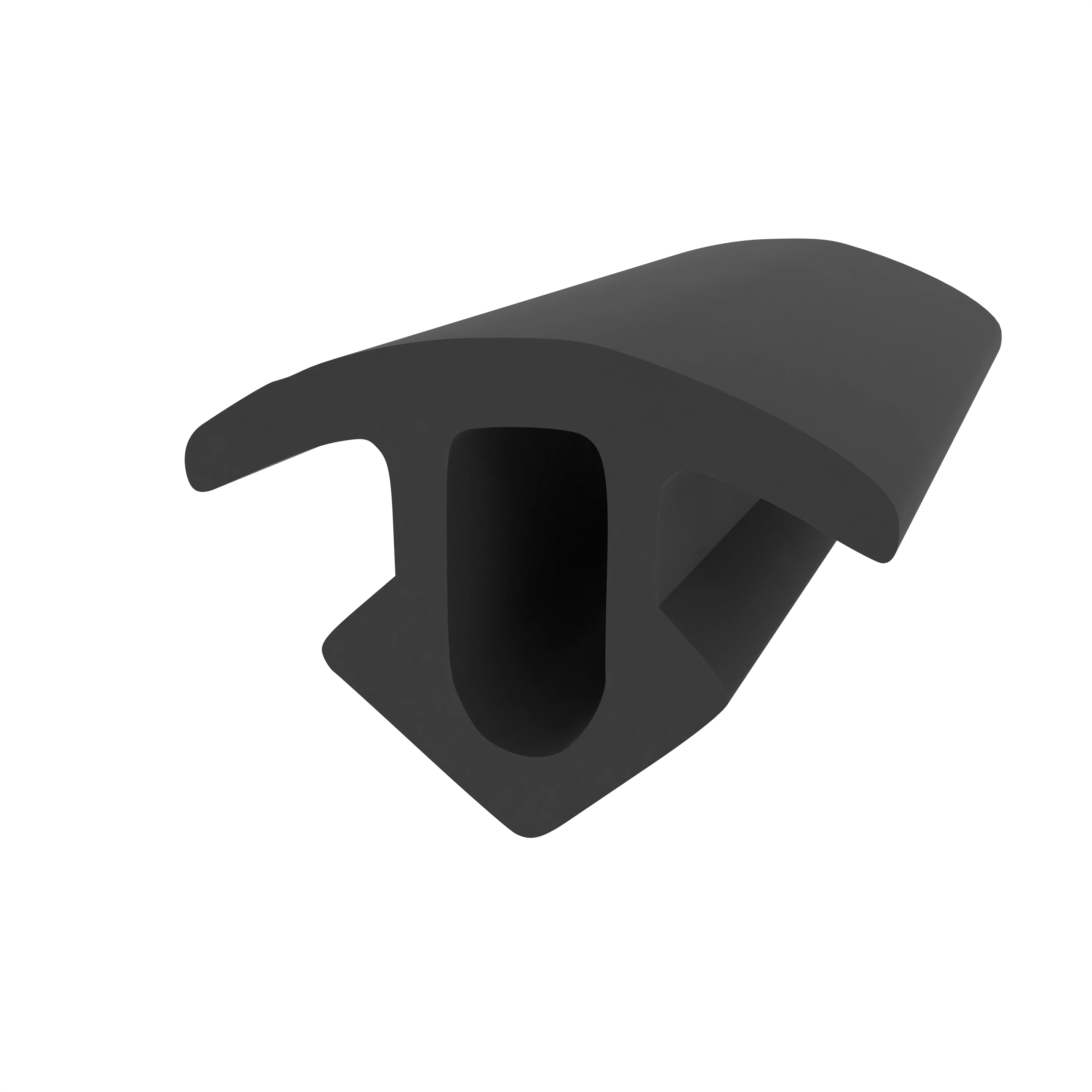Treppenstufenprofile - Treppenstufendichtung | Höhe: 7 mm | Farbe: schwarz
