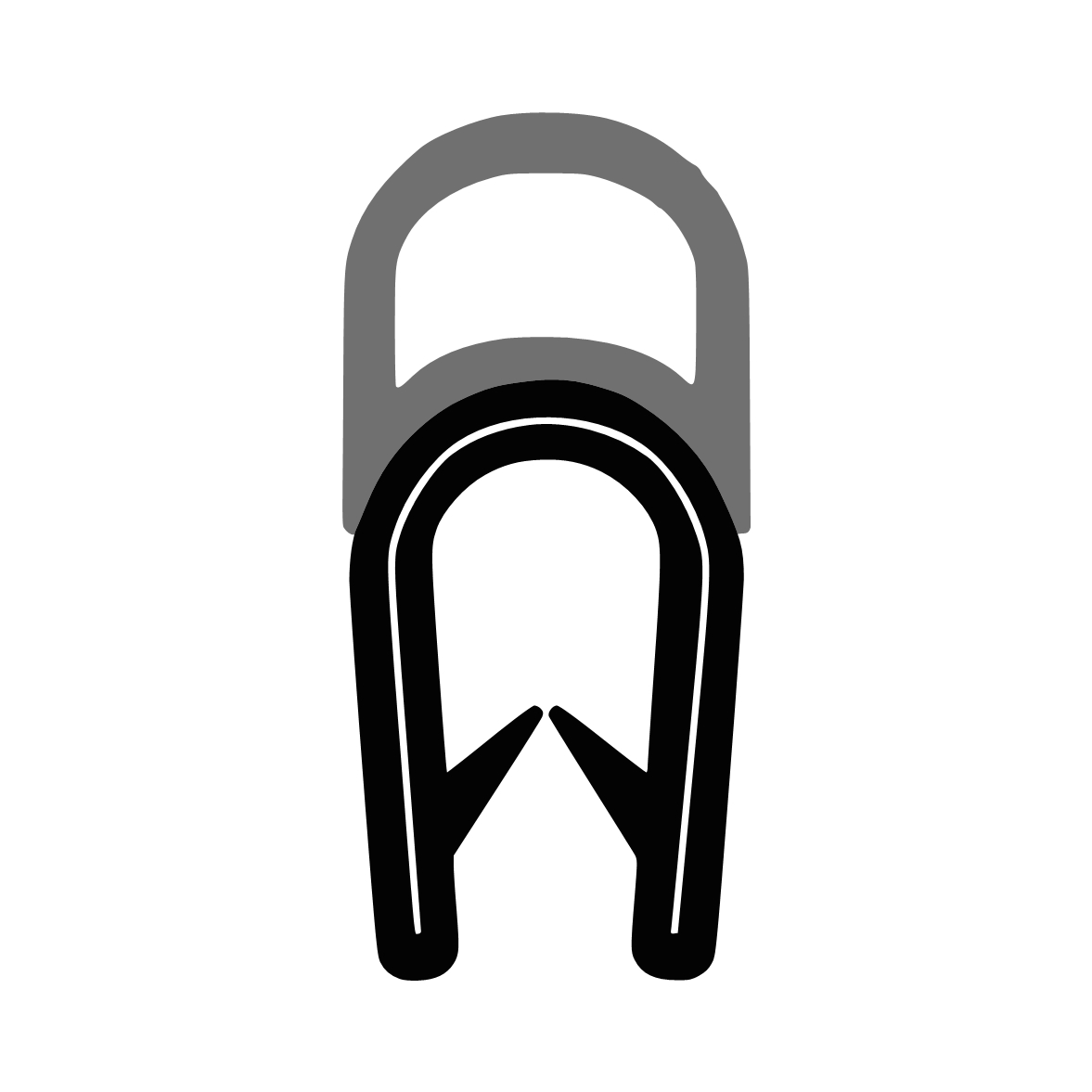 Kantenschutz Dichtprofile - Kantenschutzprofil | Klemmbereich: 1-3 mm | Farbe: schwarz