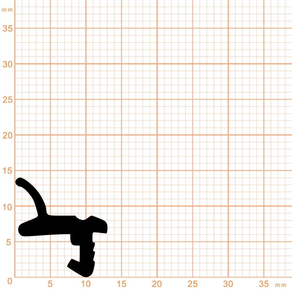 Dachfensterdichtungen - Dachfensterdichtung für Braas Dachflächenfenster | Höhe: 14 mm | Farbe: schwarz