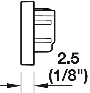 Endkappe für Häfele Loox5 | Modell: 2102 | Farbe: silber