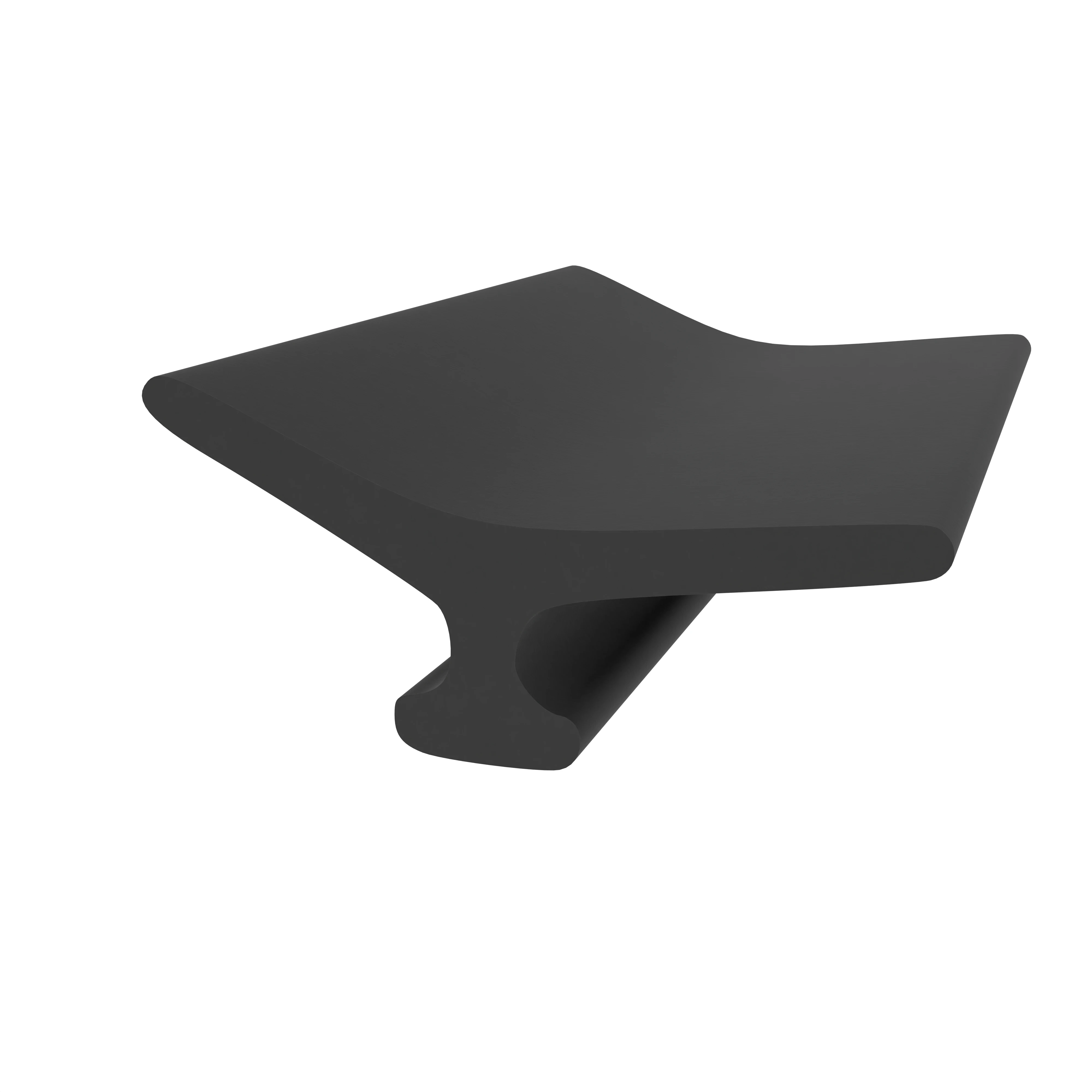 Anschlagdichtung mit Lippe und profiliertem Fuß | 15 mm Breite |  Farbe: schwarz