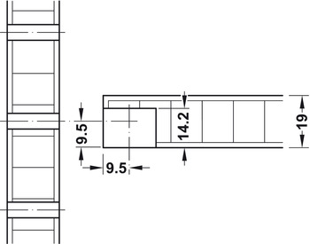 Bodenträger für Holzböden | Länge: 16,5 mm | Bohrloch Ø 5 mm