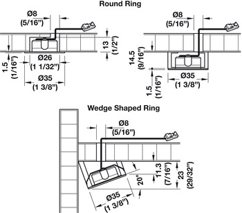 Beleuchtung - Ein-/Unterbauleuchte für Häfele Loox5 | Modell: 2022 | Lichtfarbe: warmweiß