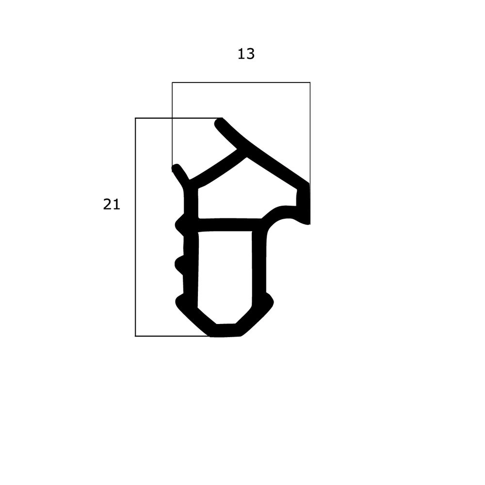 Türrahmen Dichtung - Stahlzargendichtung für Stahlzargen | 13 mm Breite | Farbe: weiß