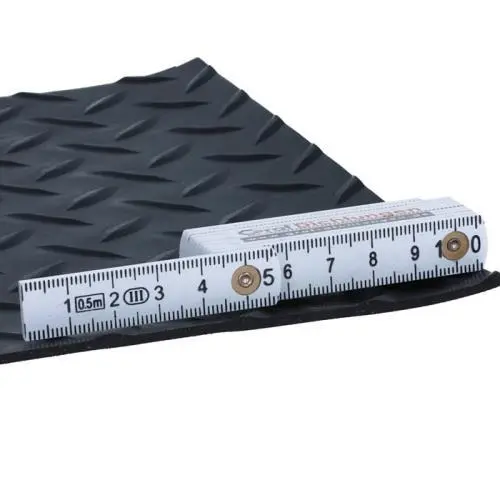 Gummiläufer Zuschnitt - Riffelmatte mit Tränenbleckoptik | Dicke: 3 mm | Breite: 1500 mm