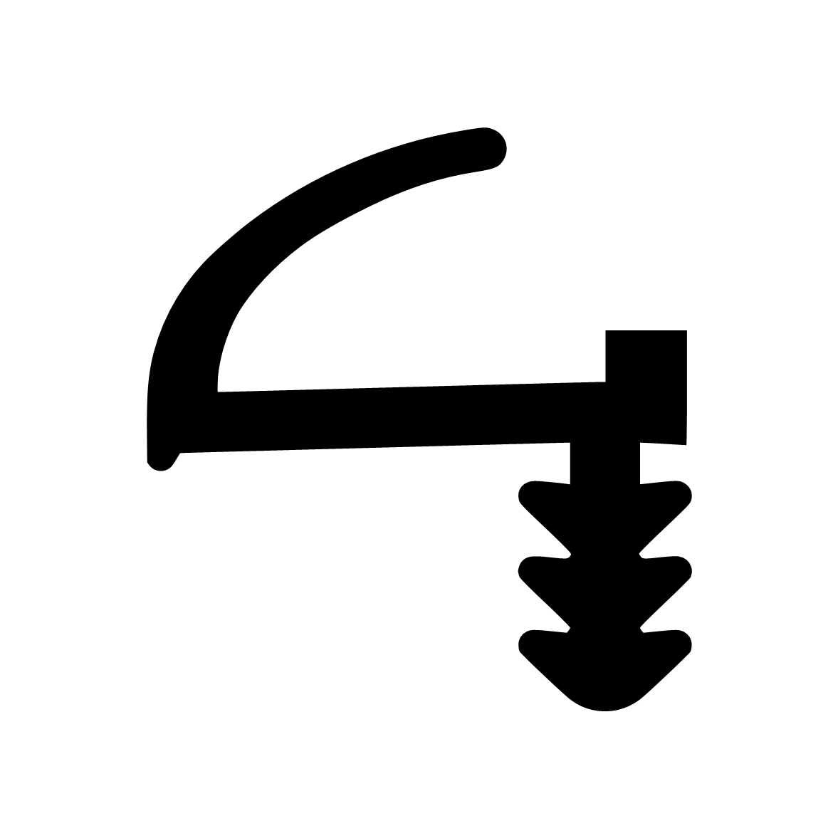 Türrahmen Dichtung - Zimmertürdichtung für Haustüren | 12 mm Breite | Farbe: schwarz