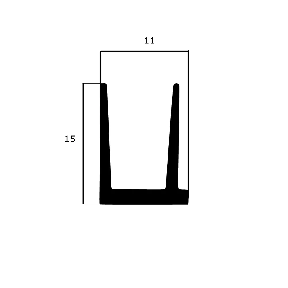 Holzzargendichtung für Haustüren | 15 mm Höhe | Farbe: grau