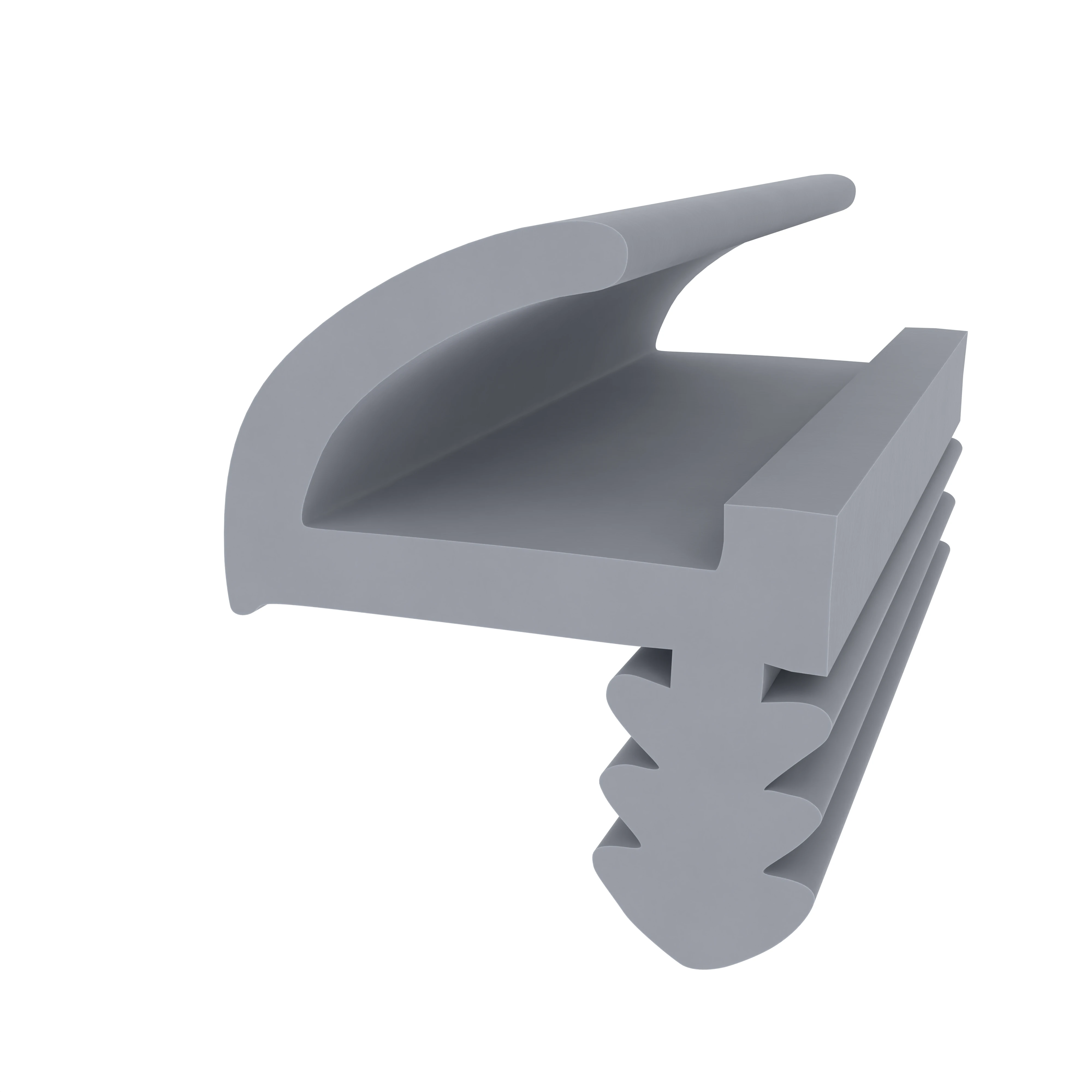 Türrahmen Dichtung - Zimmertürdichtung für Haustüren | 12 mm Breite | Farbe: grau
