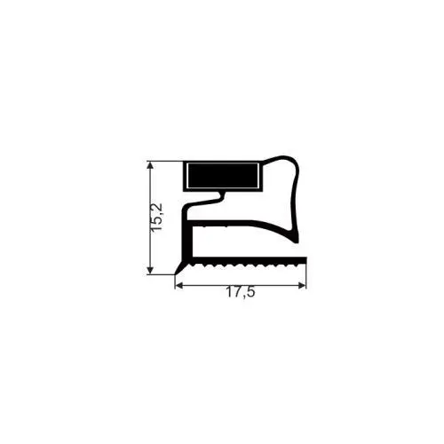 Zum Schrauben - Kühlschrankdichtungsrahmen | Höhe: 15,2 mm | Farbe: grau