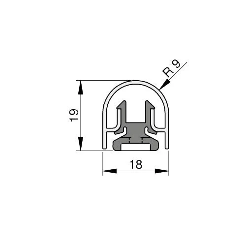 Fingerschutzprofile - Bandseitensicherungen | Länge: 1755 mm | Farbe: Silber