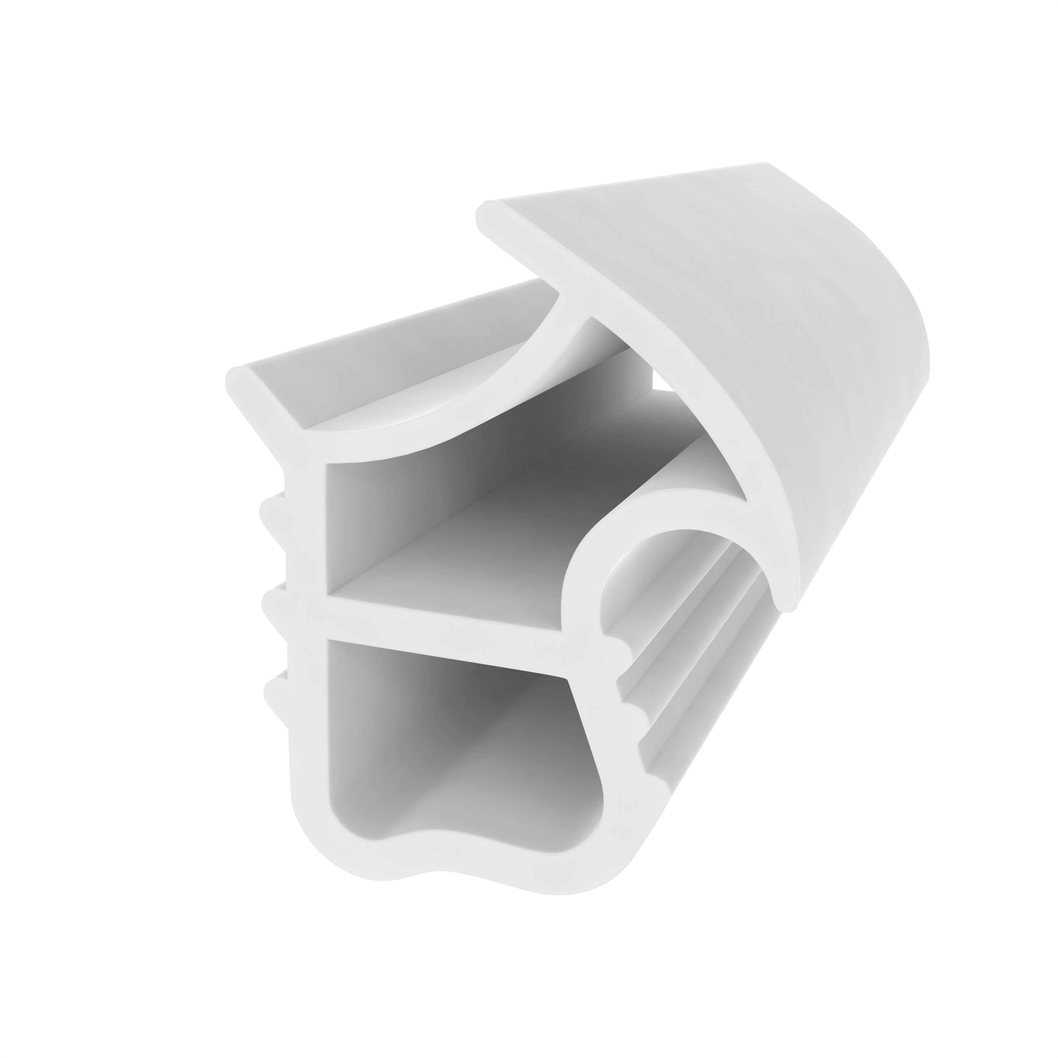 Türrahmen Dichtung - Stahlzargendichtung für senkrechte Nut | 20 mm Höhe | Farbe: weiß