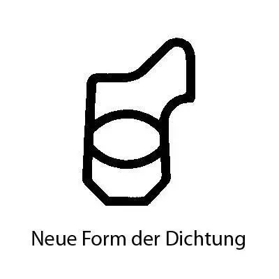 Türrahmen Dichtung - Stahlzargendichtung für Metalltüren | 25 mm Höhe | Farbe: grau