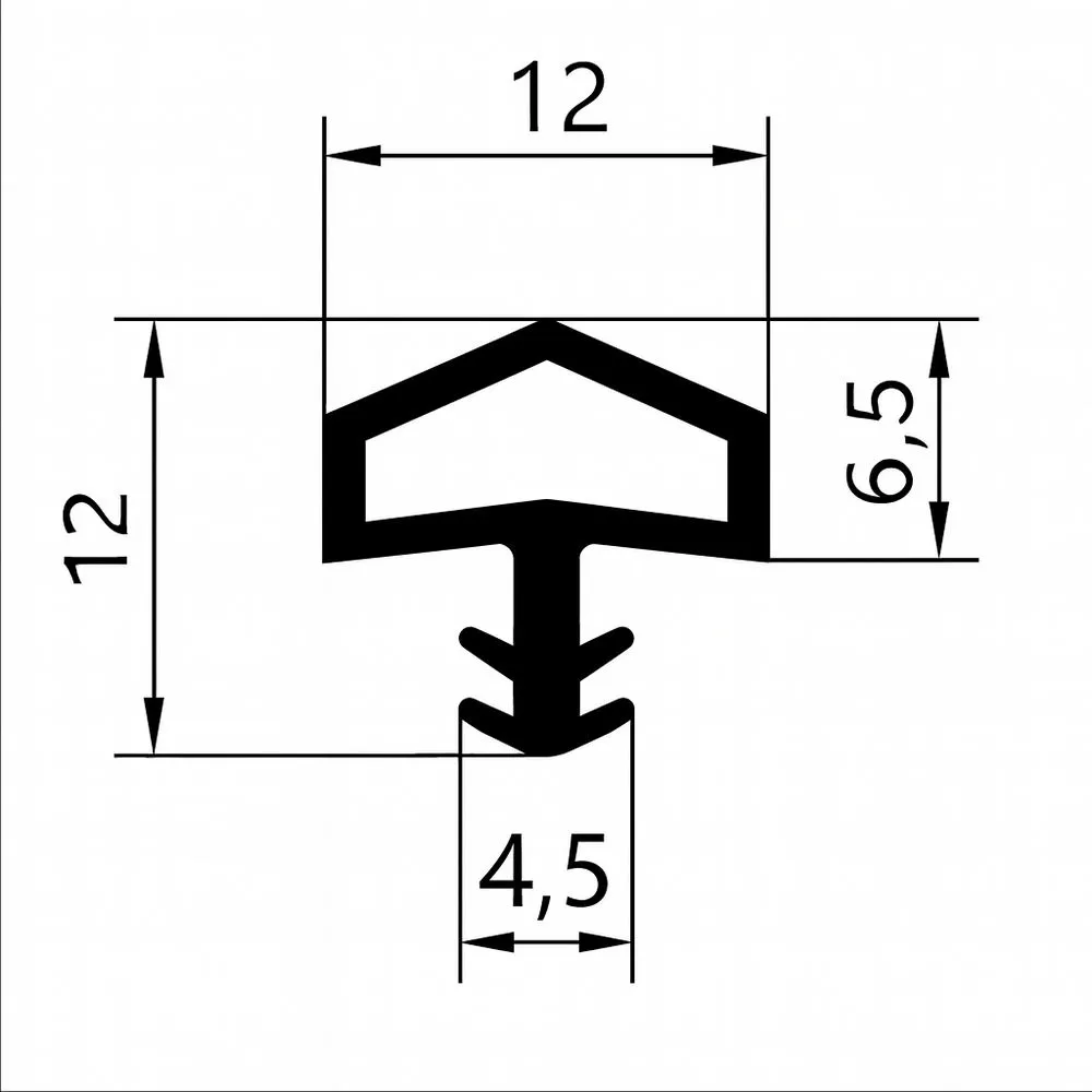 Türrahmen Dichtung - Holzzargendichtung für Zimmertüren | 4 mm Nut | Farbe: grau