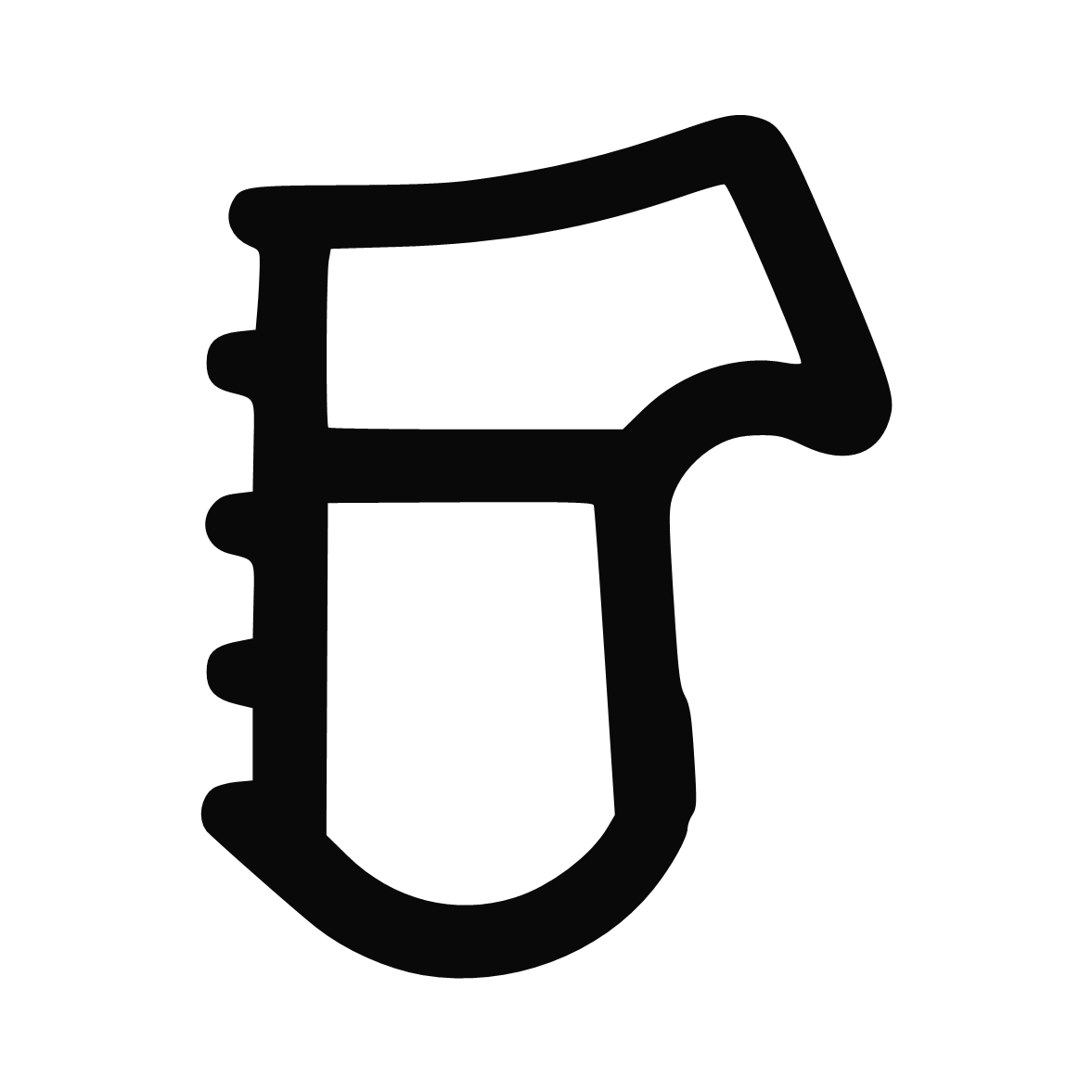 Türrahmen Dichtung - Stahlzargendichtung für senkrechte Nut | 17 mm Höhe | Farbe: grau