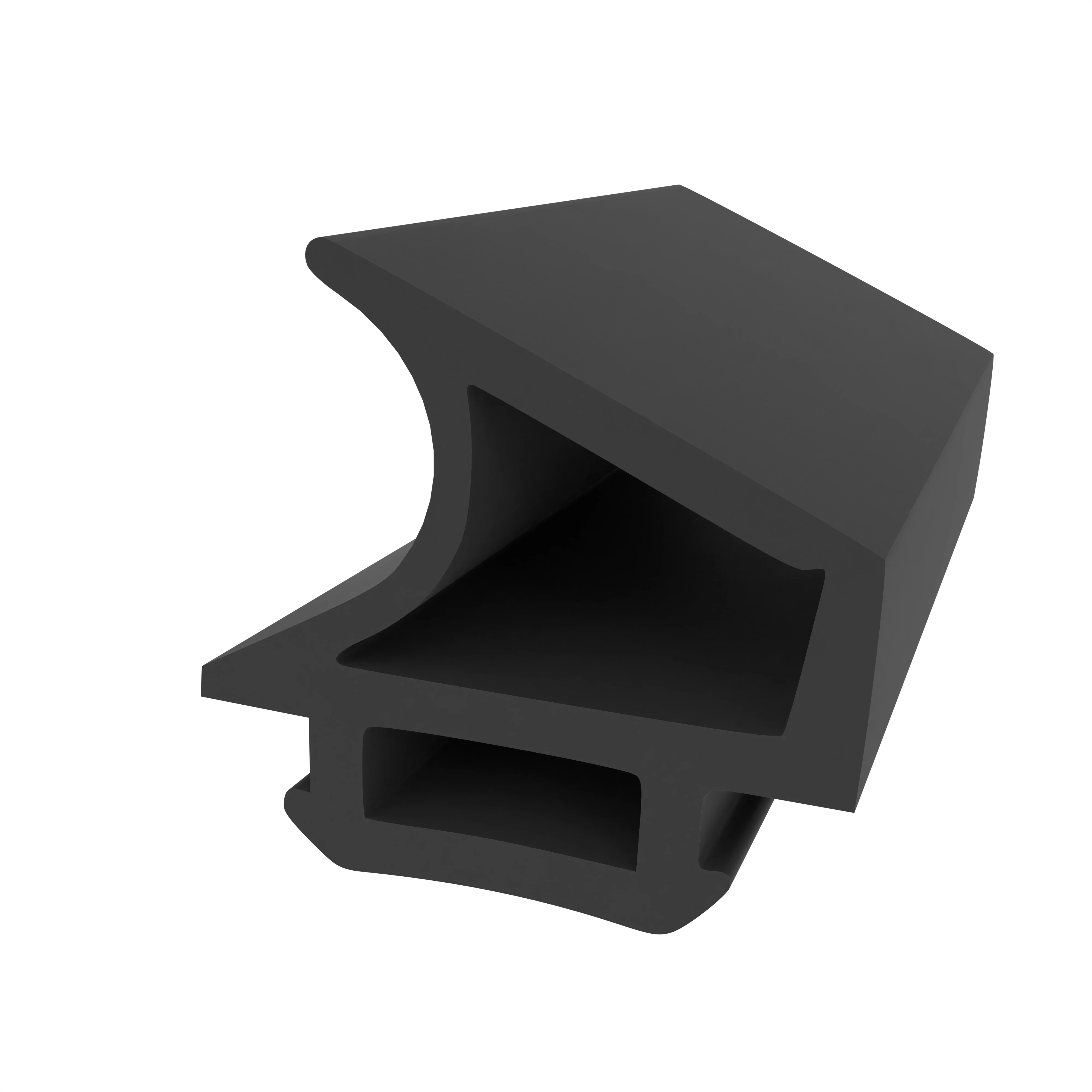 Schlauchdichtungen - Anschlagdichtung für Tore und Systemtüren | 13 mm Höhe | Farbe: schwarz 