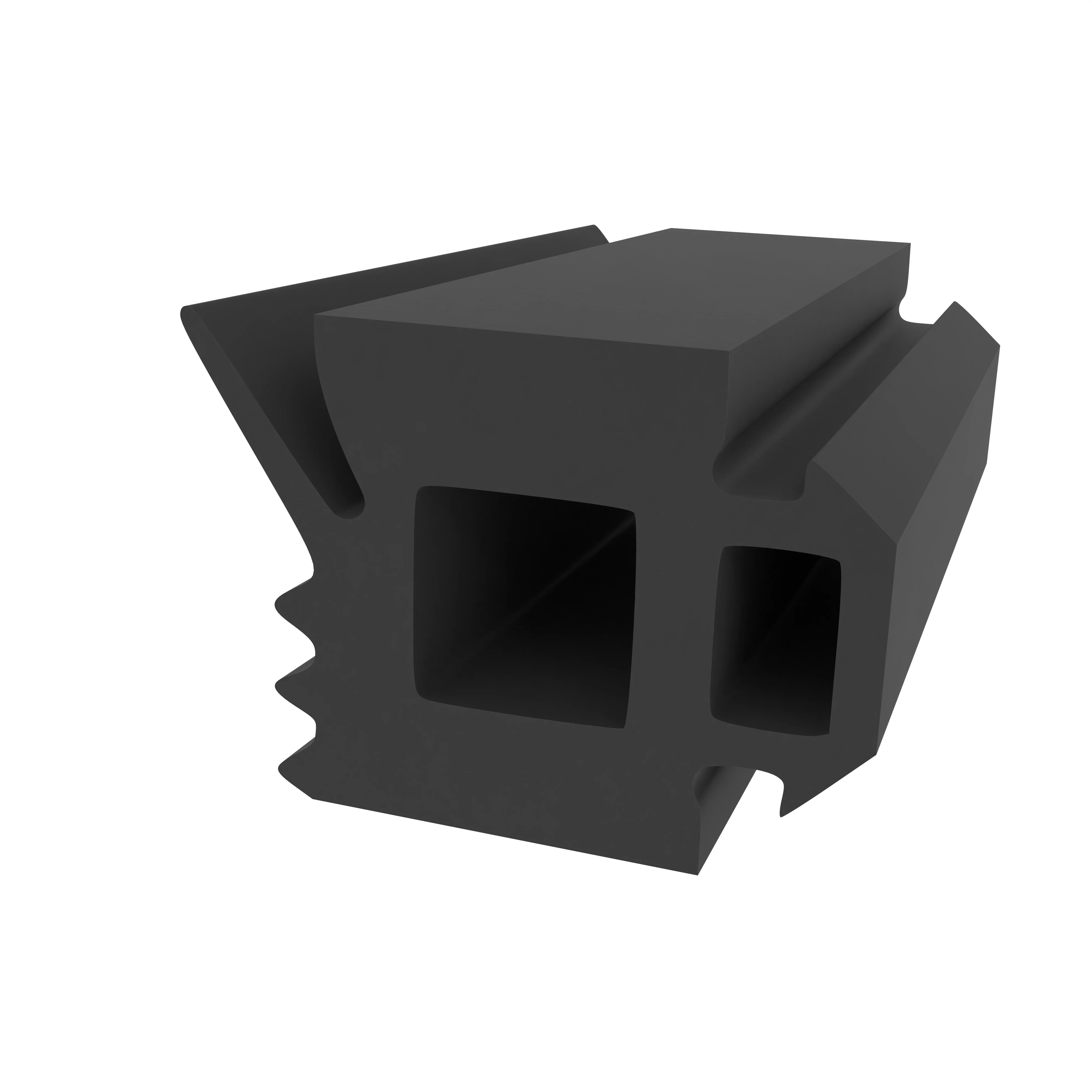 Glasauflage- und Fassadendichtungen - Verglasungsdichtung für Fenster | 17 mm Breite | Farbe: schwarz