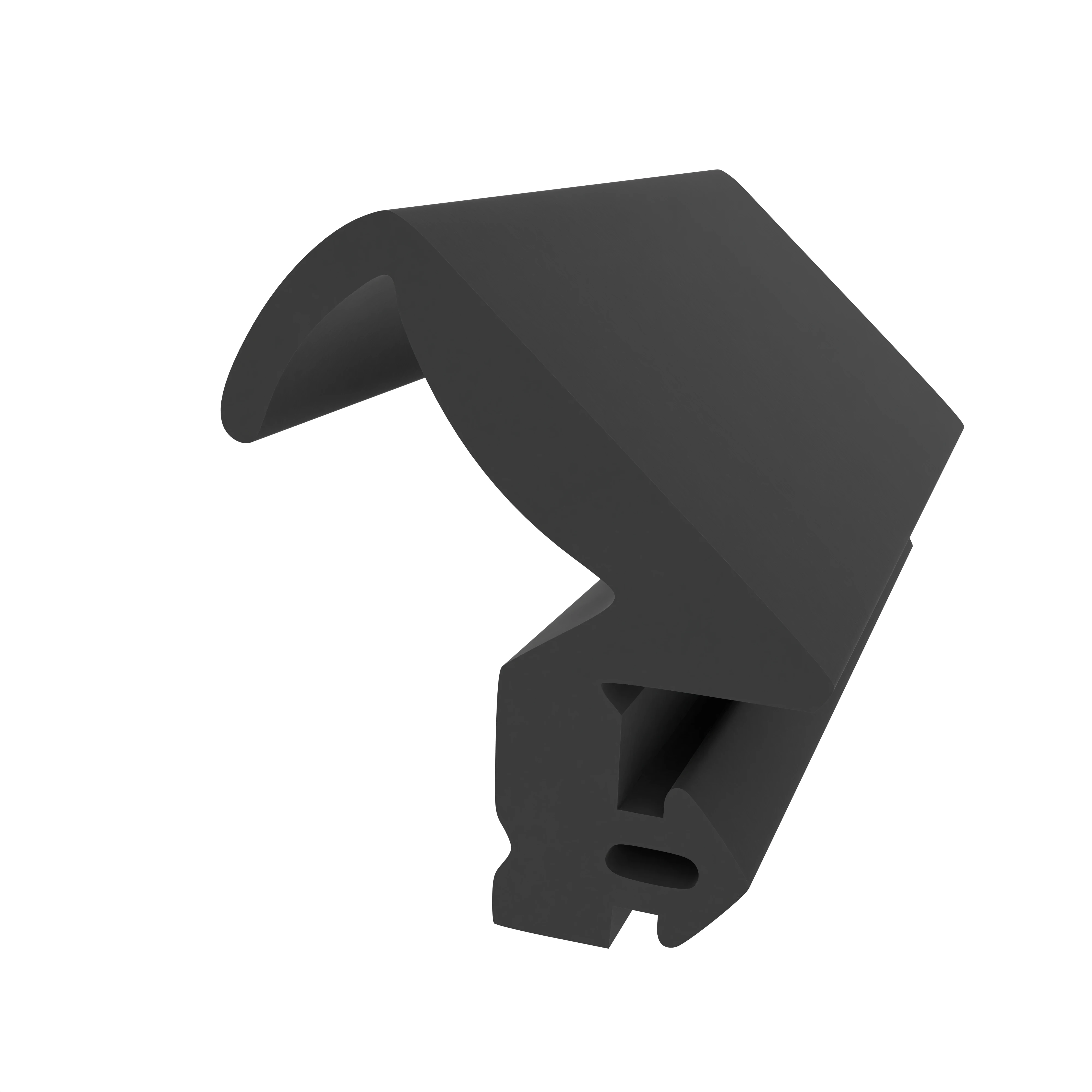 Türrahmen Dichtung - Anschlagdichtung für seitlichen Anschlag | 21 mm Höhe | Farbe: schwarz 