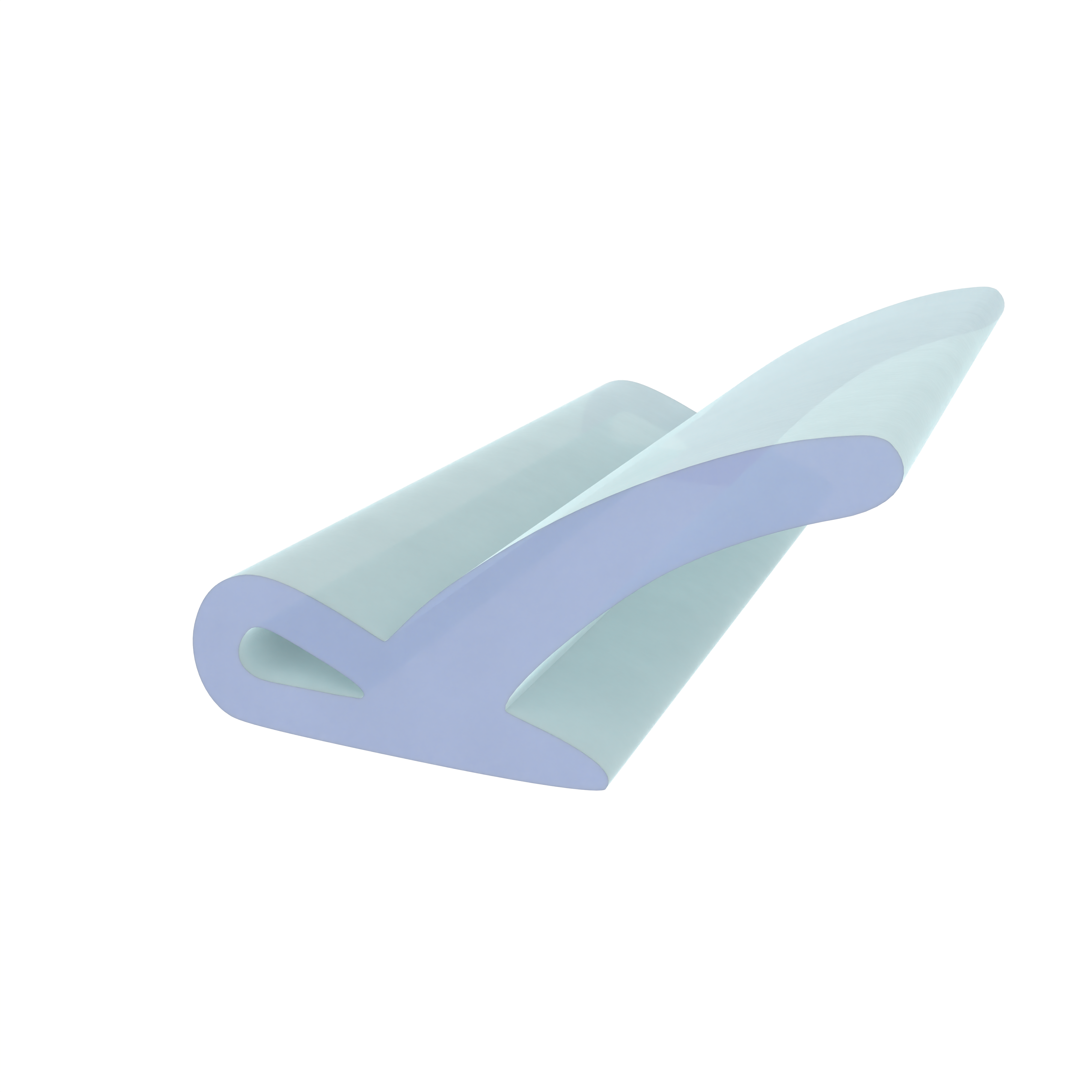 Lippendichtungen - Anschlagdichtung mit Lippe und glattem Fuß | 7 mm Höhe | Farbe: transparent 