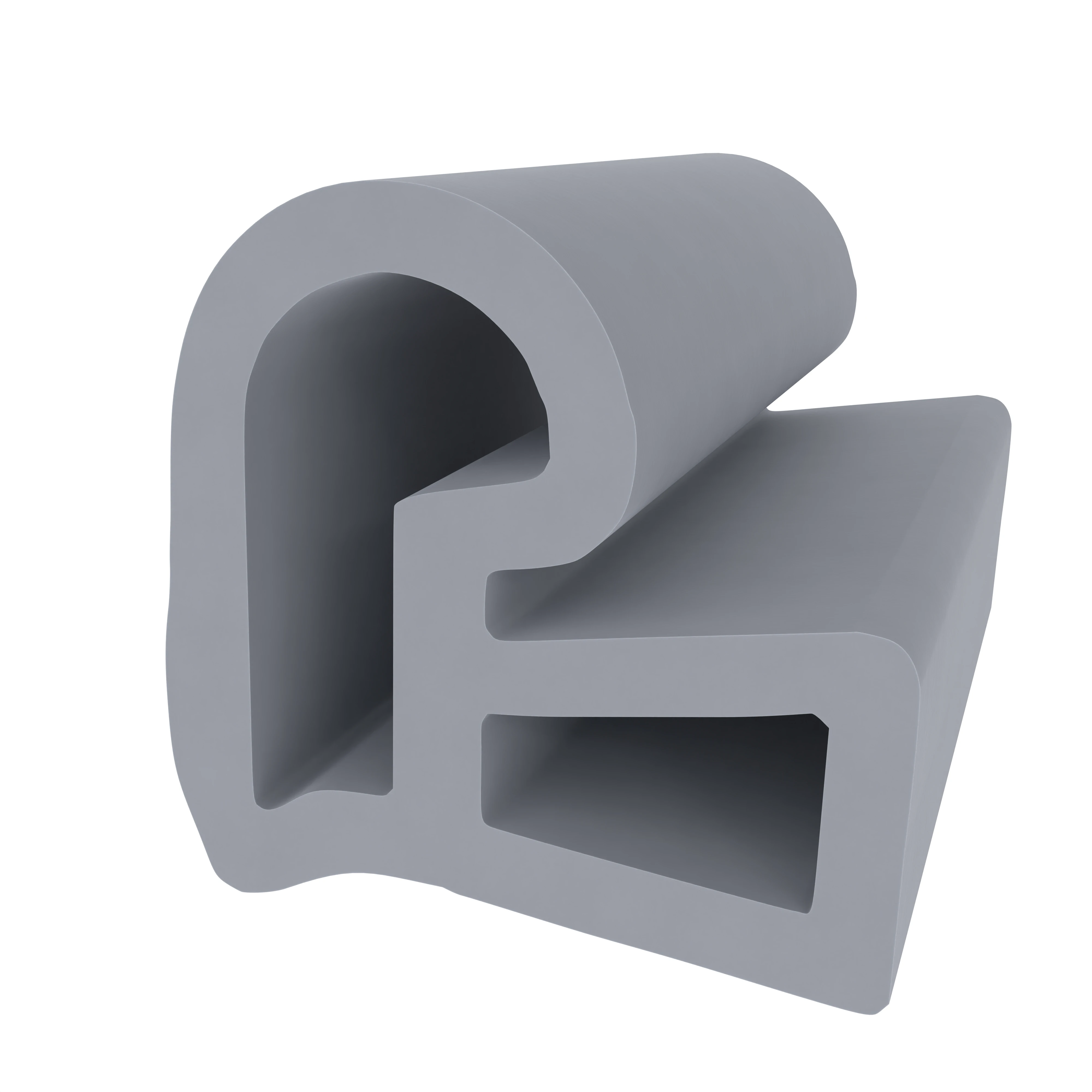 Stahlzargendichtung für Stahlrahmen | 15,1 mm Breite | Farbe: grau