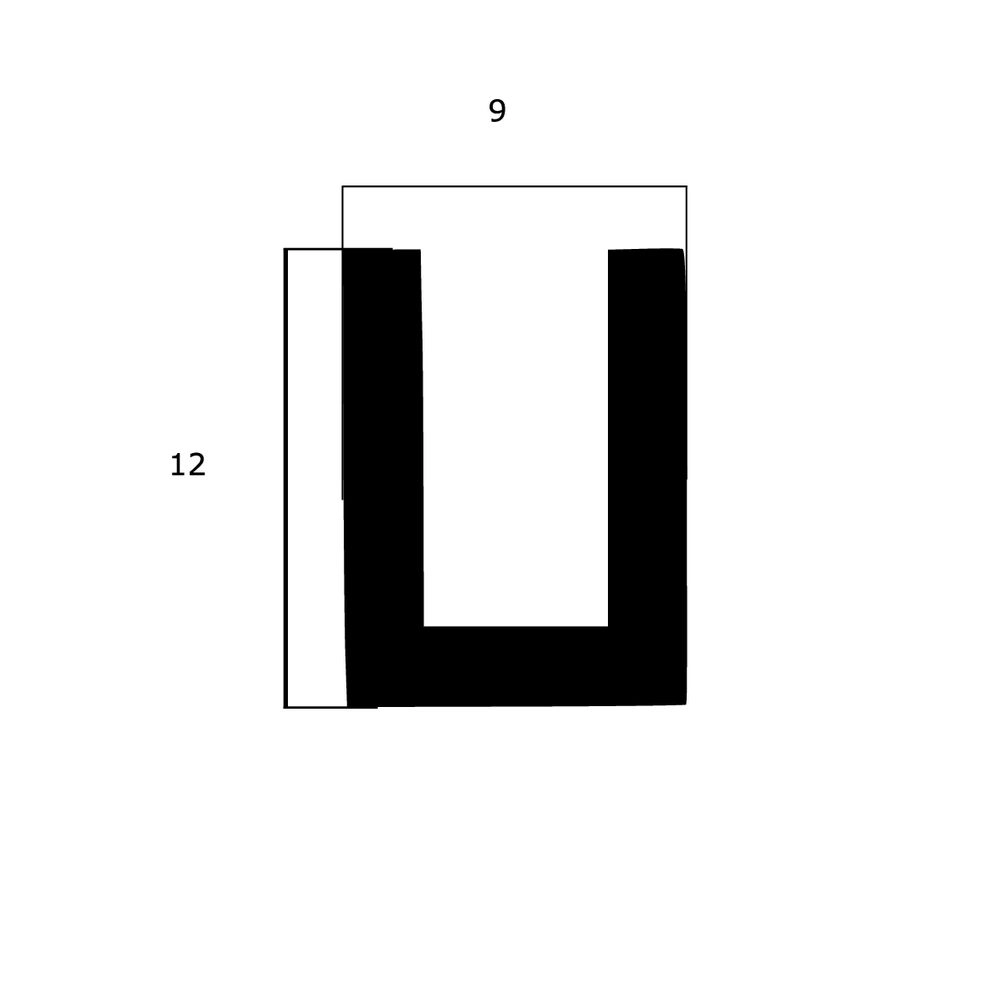 Kantenschutz - Kantenschutzprofil | Höhe: 12 mm | Farbe: schwarz