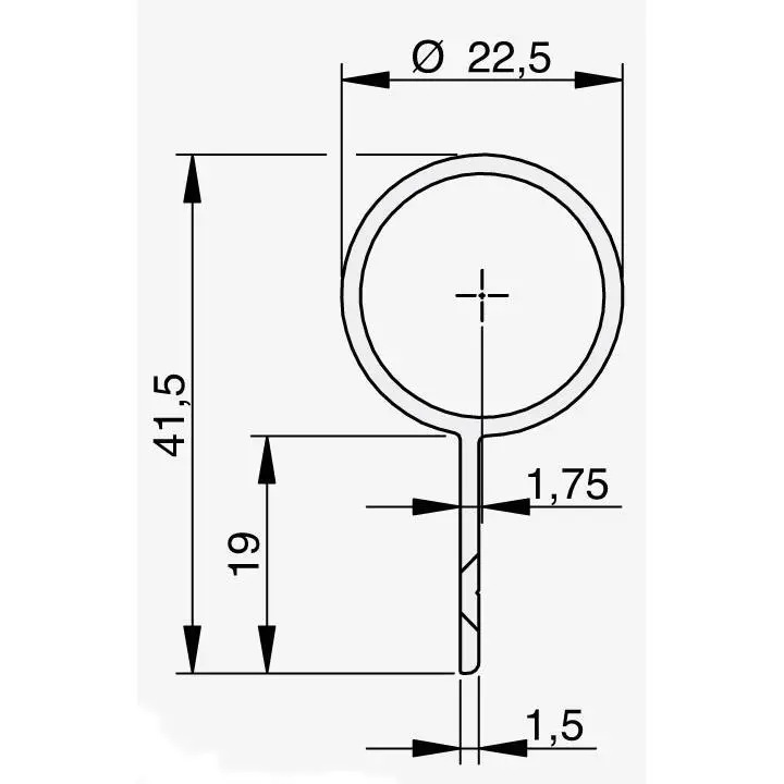 Fingerschutzprofile - Bandseitensicherungen | Länge: 1750 mm | Farbe: Silber
