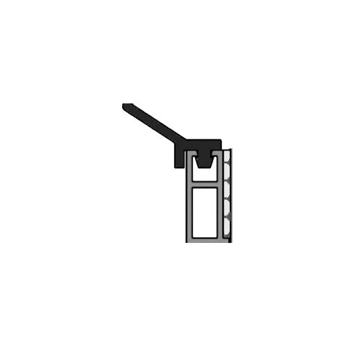 Anpressdichtungen - Befestigungsschiene mit Anpressdichtung | 2000 mm Länge | Farbe: weiß
